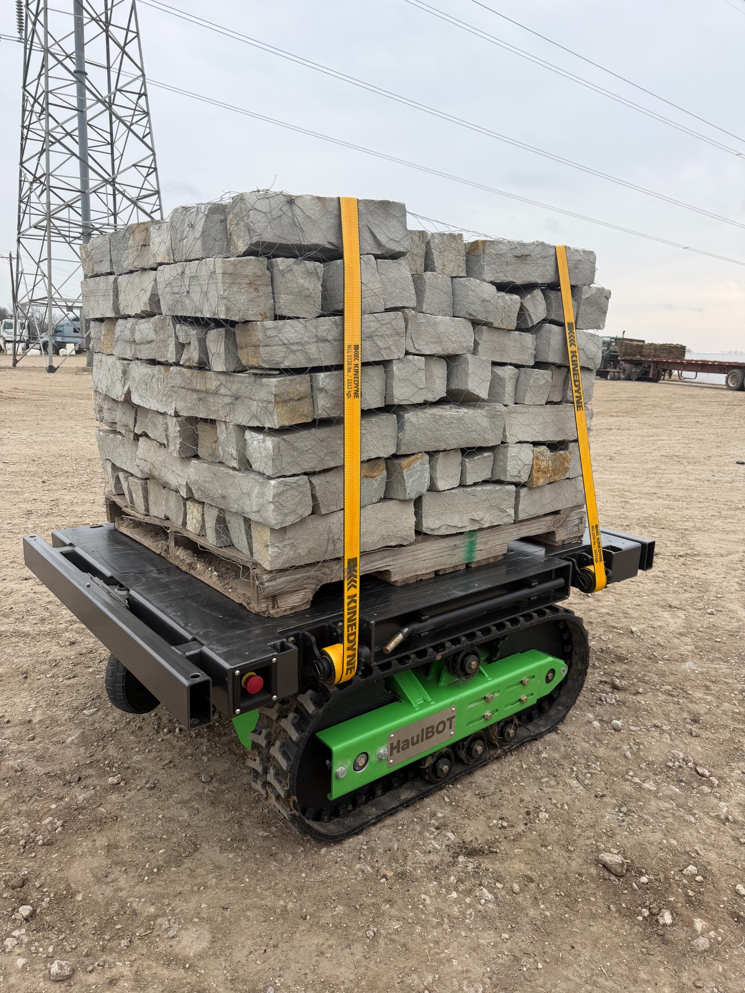 HaulBot carrying stone